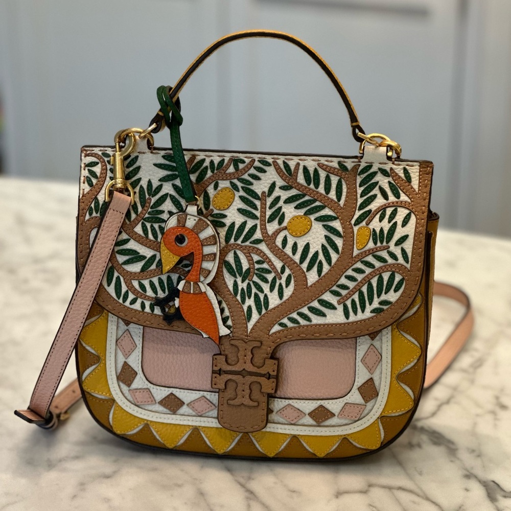 Tory McGraw Toucan Bag — leather, rare, and so cute!!